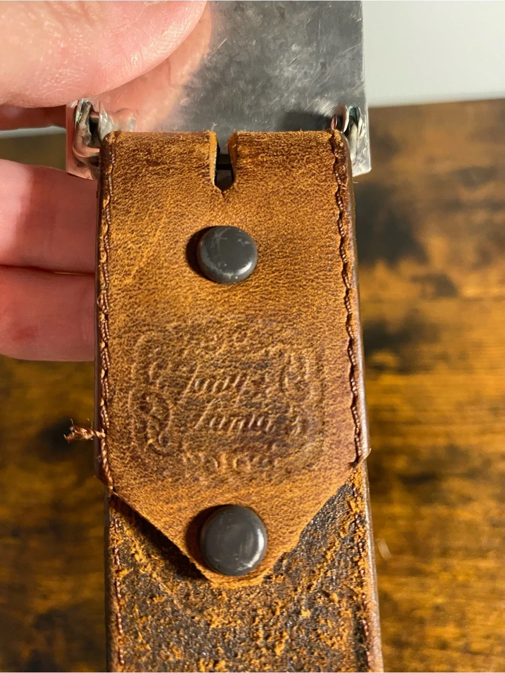 Tony Lama Belt with Buffalo Nickels and Sterling Silver Belt Buckle